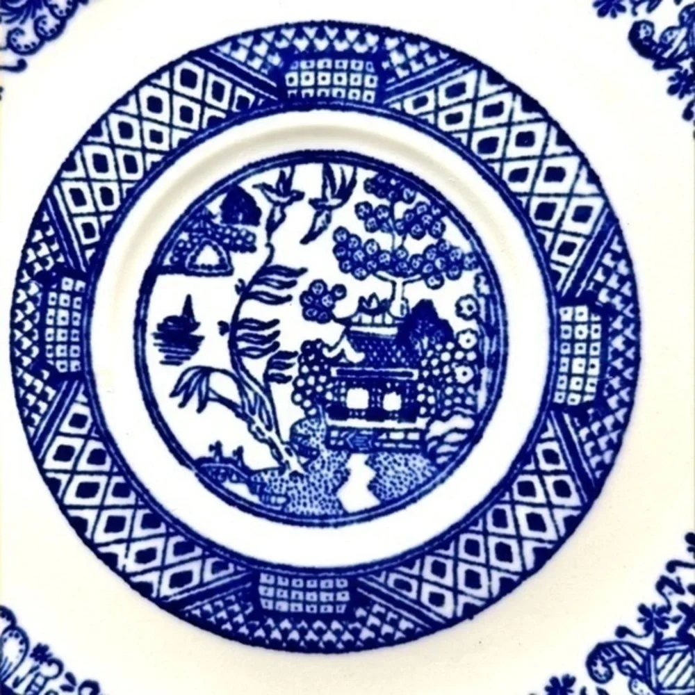 Vintage Blue Willow 6” Plate Set of 4